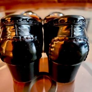 Micheal kor black leather gold logo